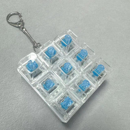 Transparent Switch Tester Keychain with Switch - 9 Key