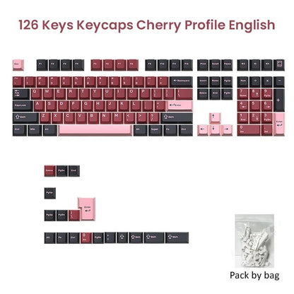 126 Keys PBT Keycaps - All Colors Cherry