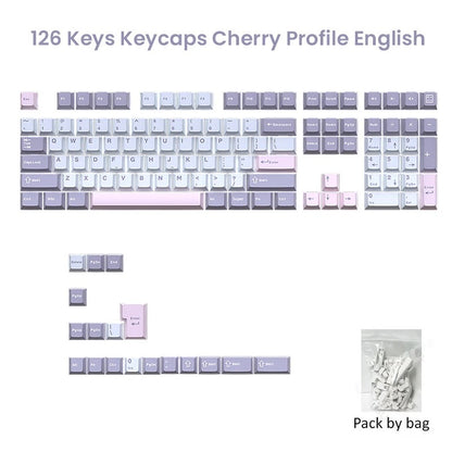 126 Keys PBT Keycaps - All Colors Cherry