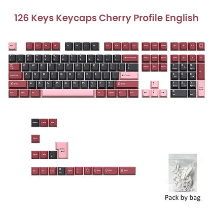 126 Keys PBT Keycaps - All Colors Cherry