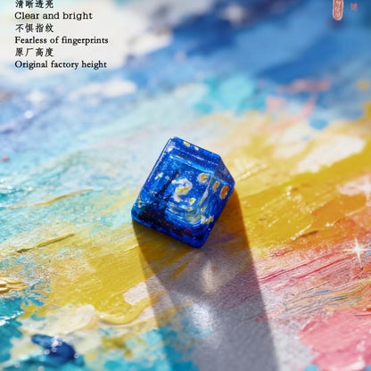 Van Gogh Starry Night Themed R4 Resin Artisan Keycap