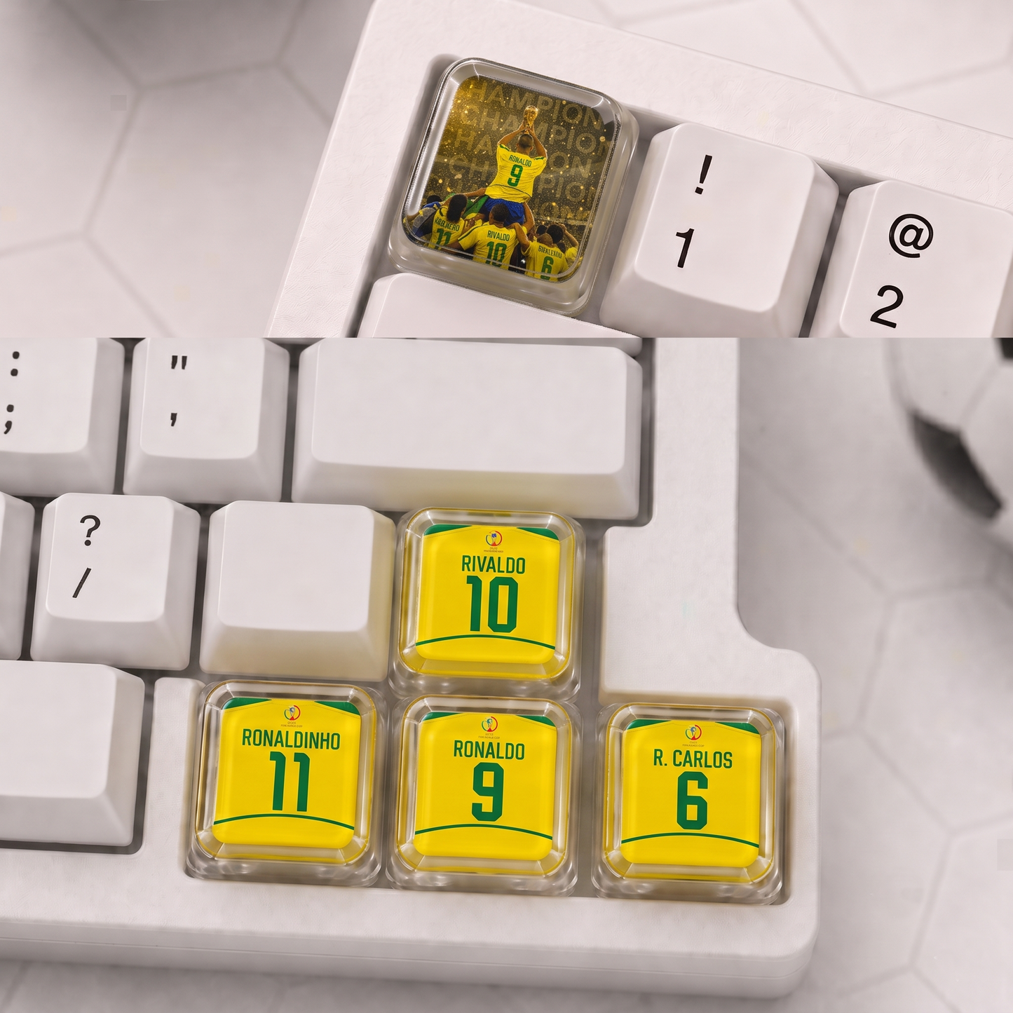 Brazil WC02 Champion Edition Football Jersey Caps XDA Profile - Set of 5 Keys