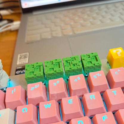 Minecraft Block 3D Printed Keycaps - Set of 4 Keys
