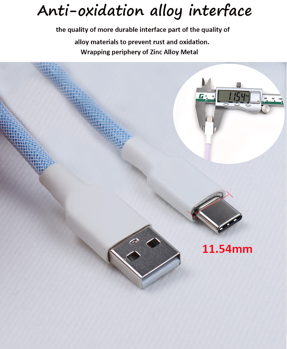 anti oxidation alloy interface of non coiled xlr aviator cable for keyboard in Bangladeshi FancyKeebs