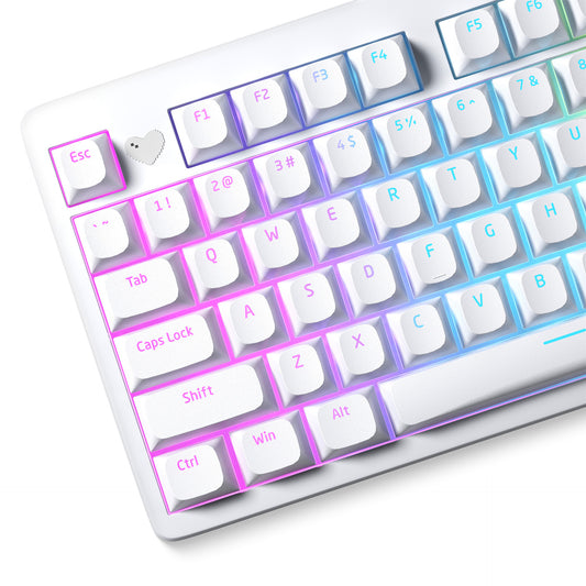 XVX Shinethrough Semi Pudding Double Shot Keycaps - 118 Keys