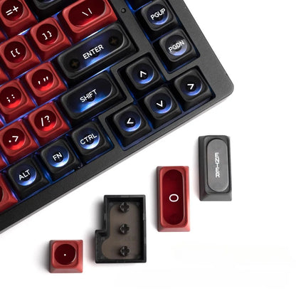 XVX Cats Eye MAX Profile PBT Shine-through Keycaps - Red