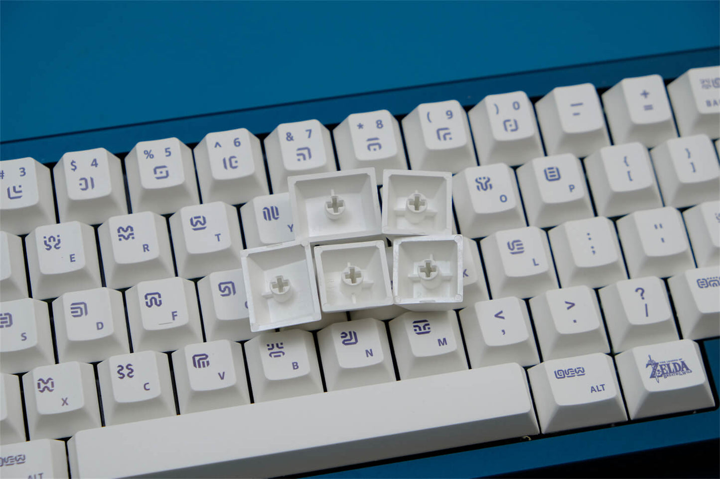 Zelda Purple on White 120+ Keys Cherry Keycaps Set